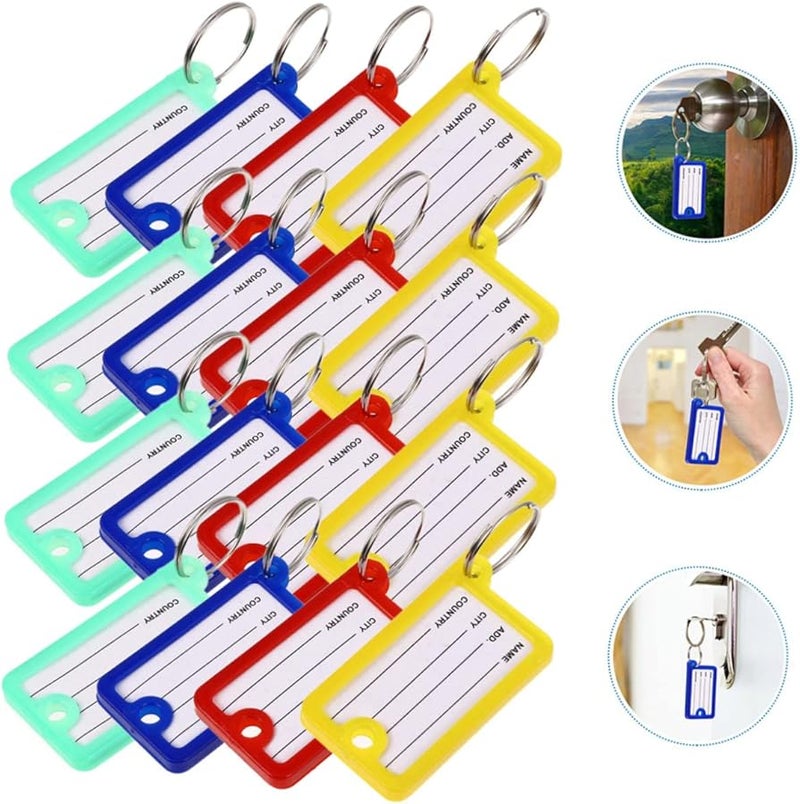 Gadpiparty 40Pcs Colorful Key Tags Portable Labeling System for Luggage Keys and Travel Accessories - Image 4
